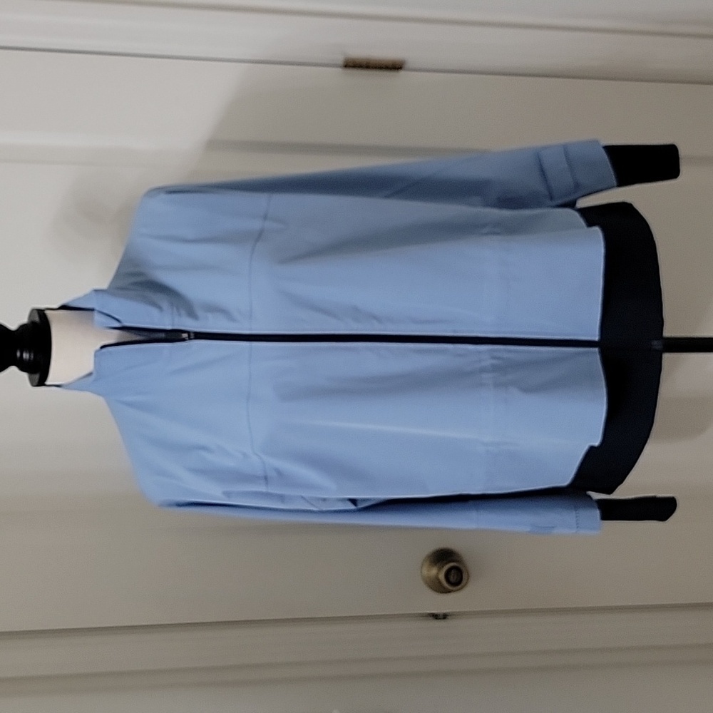 Sweaty Betty Size 12 Two-Color Fast LaneRunning Jacket, Blue on Blue, EUC